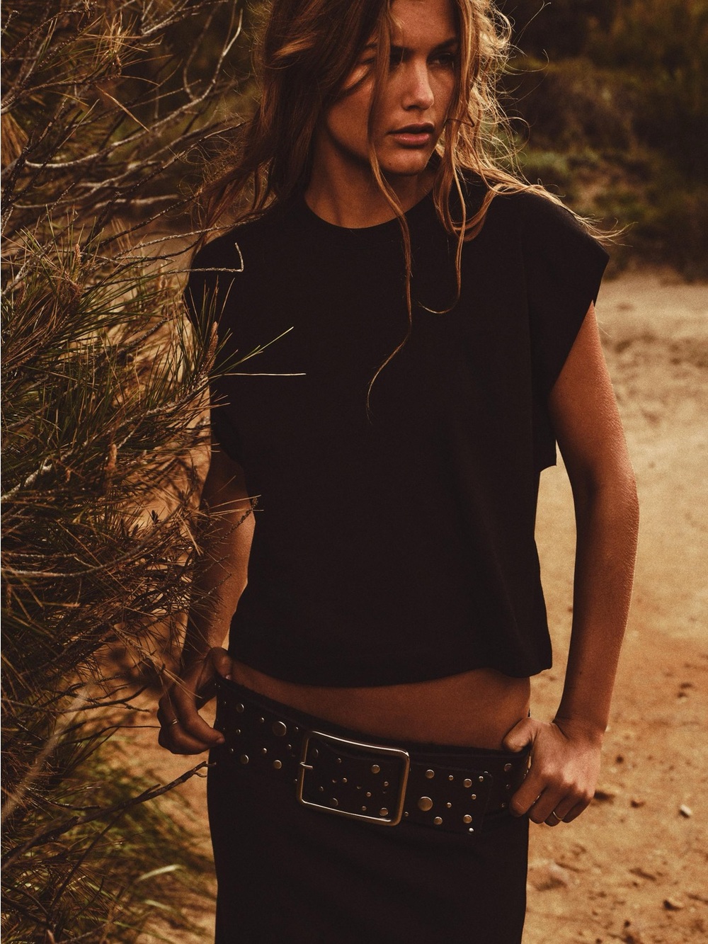 Zara Black Sleeveless Boxy Tank Top